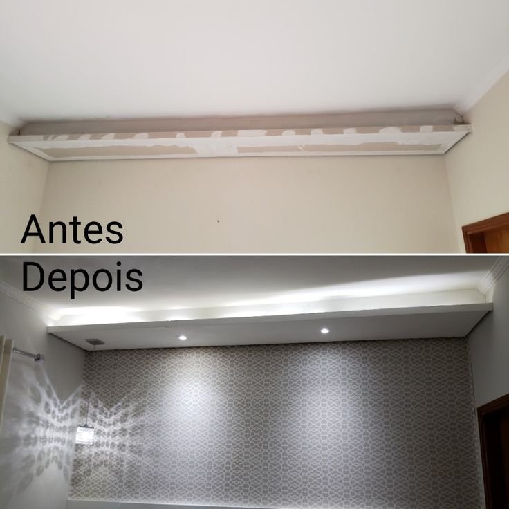 Antes e depois de instalação de gesso - Gesso Forte Leve - Grande Vitória ES